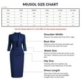 thumbnail image 3 of Miusol Women's Retro Half Collar Ruffle Style Cocktail Pencil Dress, 3 of 5