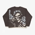thumbnail image 1 of Chandail Mode Automne Hiver Américain Col Rond Chandail Personnalisé Imprimé Manches Longues Joker Ample, 1 of 5
