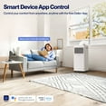 thumbnail image 5 of DELLA Smart WiFi Enabled 8000 BTU Portable Air Conditioner w/ Heat Pump Cools Up To 350 Sq. Ft. Work with Alexa,Geo Fencing Cooling, Dehumidifier & Fan Portable AC Unit w/Remote Control & Window Kit, 5 of 7