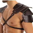 thumbnail image 3 of Accesorio de disfraz de hombrera medieval Steampunk para hombre hombro medieval Marrón, 3 of 8