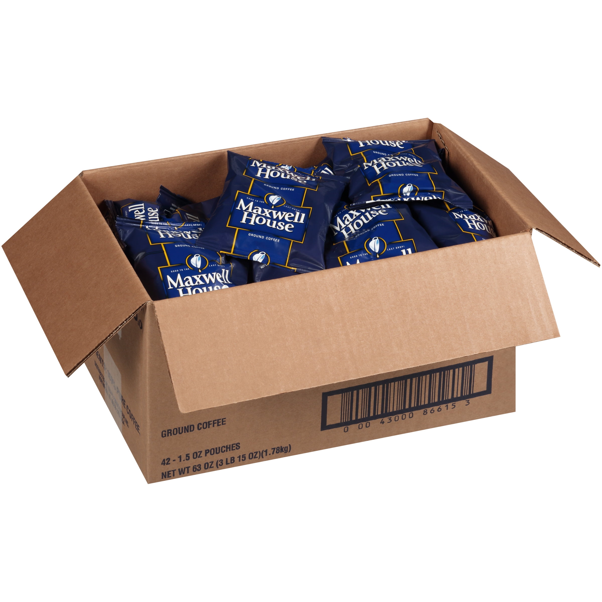 Maxwell House Ground Coffee, 1.5 oz. Packets, 42 per Case
