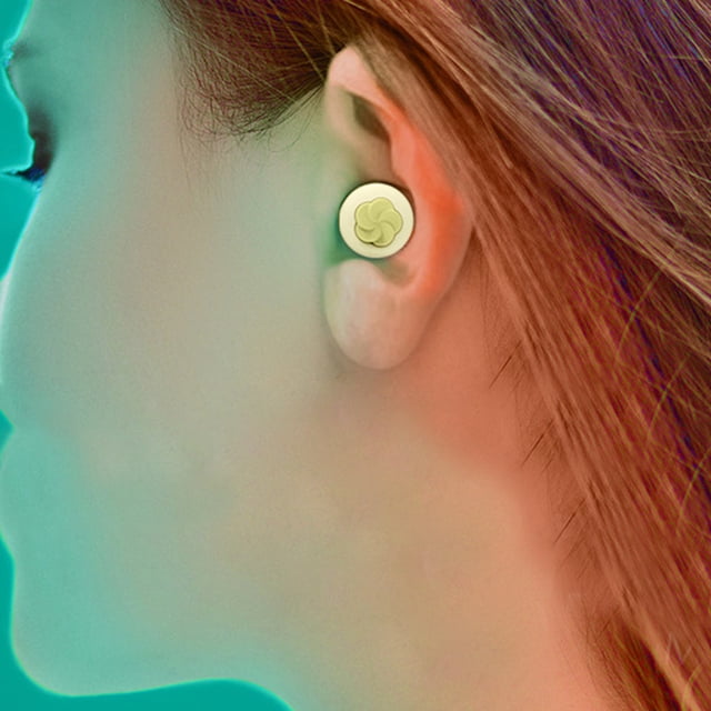 Bouchons d'Oreilles en Mousse Antibruit Réutilisables Insonorisés Bouchons d'Oreille Adultes Protection Auditive Gadgets Avion Concert Étude Jaune