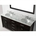 thumbnail image 3 of Virtu USA Caroline 73" Marble Double Bathroom Vanity Set in Espresso, 3 of 5