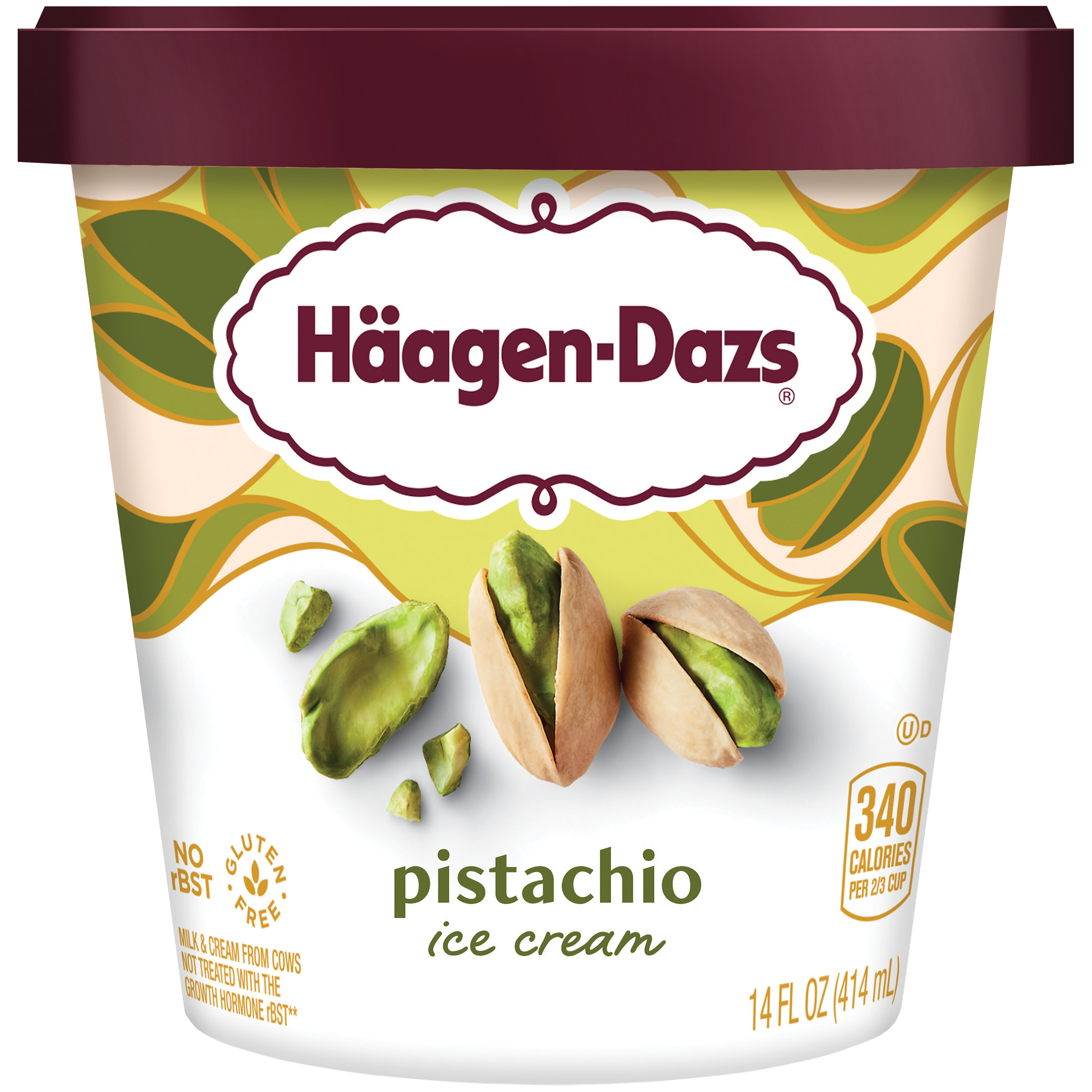 HaagenDazs Pistachio Ice Cream, Cup, 14 ounces