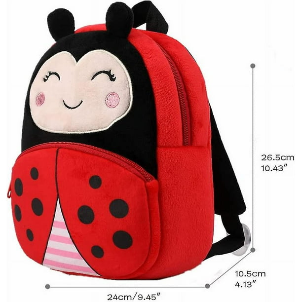 Mochila para ninos y ninas linda y suave bolsa para ninos pequenos con dibujos animados de animales mini mochila pequena para ninos de 1 a 6 anos mariquita Walmart en linea