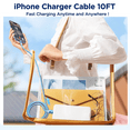 thumbnail image 3 of XUDUO iPhone Charger, 3 Pack 10FT Nylon Braided 3A Fast Charging iPhone Cord Compatible with iPhone 14/13/12/11/10-Blue, 3 of 7
