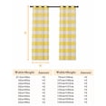 thumbnail image 6 of Yellow Plaid Striped Blackout Curtains for Bedroom, Farmhouse Checkered Modern Abstract Art Thermal Insulated Kitchen Drapes with Grommets, Light Blocking Window Treatment, 2 Panels 42" x 45", 6 of 7