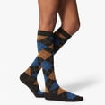 thumbnail image 6 of COUVER Women’s Stylish Argyle Knee High Socks, 2 Pairs, Coffee Mustard Royal, 6 of 7