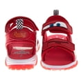 thumbnail image 5 of Disney Cars Boys Lightning McQueen Hook and Loop Sport Sandals – Open Toe (Toddler / Kids), Red, Size: 9, 5 of 7