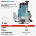 thumbnail image 4 of Router, Fresadora de Mano, Total, 2,200 W azul, 4 of 4