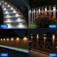 thumbnail image 6 of Roshwey Solar Deck Lights 2-pack, 9 Leds, Stainless Steel, Ideal Solar Powered Outdoor Wall Deck Lights for Step Stair Fence Path Patio Pathway, Cool White, 6 of 6