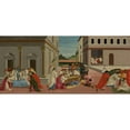 thumbnail image 2 of Sandro Botticelli 18x10 Gold Ornate Wood Frame and Double Matted Museum Art Print Titled - Three Miracles of Saint Zenobius (ca. 1500), 2 of 4