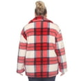 thumbnail image 3 of White Mark Women's Plaid Shacket, 3 of 6