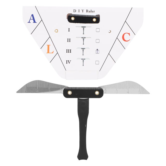 Peahefy Eyebrow Ruler,Eyebrow Stencil Microblading Ruler Stainless Steel Eyebrow Shaping Stencil Makeup Template Ruler,Permanent Eyebrow Ruler