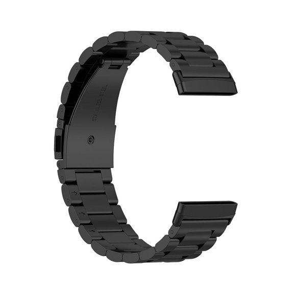 SOATUTO Band Compatible with Fitbit Versa 3/Fitbit Sense 2 Smart Watch For Men Women Stainless Steel Metal Loop Replacement Bracelet Wristband Strap For Fitbit Versa 3/Sense Smartwatch - Black