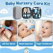 Lictin Baby Grooming and Healthcare Kit, 15PCS Newborn Nursery Safety Set with Thermometer Nail Clipper Brush Comb, Baby Care Kit for Infant Toddlers Baby Boys Girls
