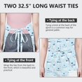 thumbnail image 6 of Light Blue Christmas Snowman Apron-Garden Aprons for Women with Pockets-Cotton Linen Waterproof Kitchen Cooking Gardening Aprons Adjustable for Kitchen,Cooking,BBQ and Salon 32"x27", 6 of 7