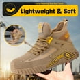 thumbnail image 4 of LAoutun Steel Toe Shoes for Men Mid Cut Work Shoe for Men Industrial Construction Safety Shoes, 4 of 6