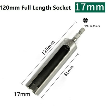 

BCLONG 120mm Nut Driver 1/4inch Quick-Change Hex Shank Slotted Drill Bit Socket Wrench