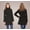 Black, variant on Wool Blend Coat with Petal Collar-Camel-M