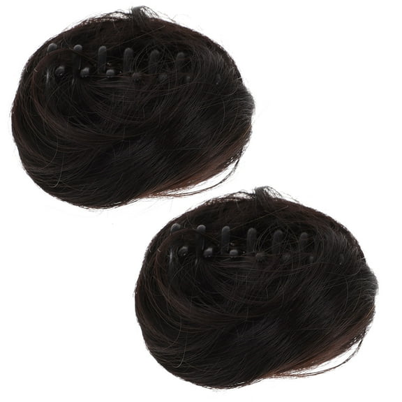 Luxshiny 2-Pack Black Hair Bun Clips Lightweight Easy to Wear Updo Hair Accessories for Women
