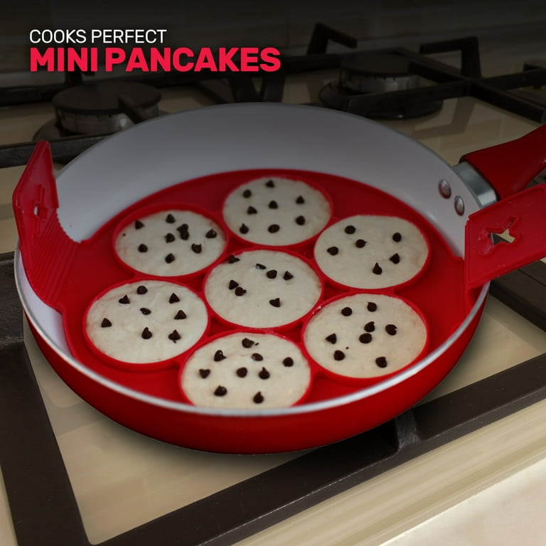 Silicone Pancake Mold Nonstick Mini Silver Dollar Pancakes Maker Fried Egg  Omlet Rings by Exulitimate 
