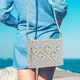 thumbnail image 5 of Kukuzhu Women Beach Shoulder Bag Woven Crossbody Bag Cotton Crochet Handmade Satchel Handbag Purse Bag for Summer, 5 of 6