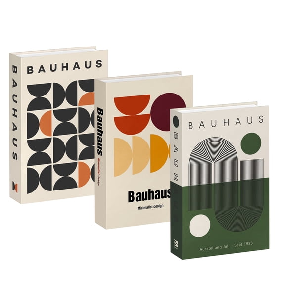 Luyseyha 3 Pcs Decorative Books for Home Decor - Fake Books Set for Living Room, Coffee Table, Bookshelf & Bedroom Aesthetic - Hollow Faux Books Decor (No Paper Pages, Lightweight Decorative Accents)