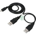 thumbnail image 3 of 2Pcs 1m USB2.0 to MICRO USB Port Mobile Hard Disk Drive Connecting Line Cable, 3 of 10