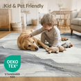 thumbnail image 4 of ODIKA 2'x3' Washable Accent Rug Pet Friendly, Bedside Mat Entryway Abstract Dorm Marbled Swirl Distressed Weathered Neutral for Bedroom, RV, 4 of 7