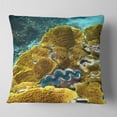 thumbnail image 2 of Designart Barrier Reef Underwater Scene - Seascape Throw Pillow - 18x18, 2 of 5