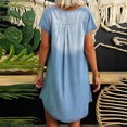 thumbnail image 6 of Cyber&Monday Deals Dyegold Sundresses for Women Casual Beach - Church Dresses for Women 2023 V-Neck Short Sleeve Plus Size Denim Midi Sun Dresses ​Loose Fit Summer ​Holiday ​Dress, 6 of 8