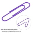 thumbnail image 4 of Uxcell Paper Clips 2 Inch Vinyl Coated with Box for Office Home Purple Count 200, 4 of 6
