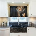 thumbnail image 5 of GZHJMY Tiger Half Window Tier Curtains 24 Inch Blackout Thermal Insulating Kitchen Linen Tier Curtains for Kitchen,Bathroom,Cafe, 5 of 7