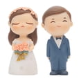 thumbnail image 2 of Decoración moderna para tarta de boda, suministros de adorno, estatua de pareja para fiestas temáticas, compromiso, aniversarios, festivales, Traje azul Soledad Primero de la torta, 2 of 9