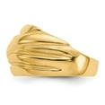 thumbnail image 4 of 14k Yellow Gold Solid Polished Scalloped Dome Ring Size 6 Ring for Women - 6.3 Grams, 4 of 6