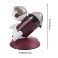 thumbnail image 3 of Ohmyroo Rocket Shaped Pencil Container 7.8 Inch White Plastic Stationery Organizer Suiting Desk Decor, 3 of 6