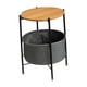 thumbnail image 2 of Mesa auxiliar redonda, mesa de centro, mesa de bebidas minimalista, mesita de noche pequeña, mesa auxiliar para espacios pequeños, sofá, oficina en Gris oscuro, 2 of 8