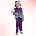 thumbnail image 4 of BRIGHTFUFU 1 juego de accesorios de Poppin para niños, disfraz de robot de cosplay, ropa de juego de roles para niños, ropa de actuación para niños, talla M púrpura, 4 of 7