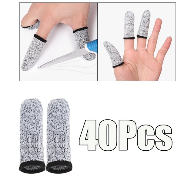 Paquete de 40 cunas para corte HPPE de extensor de manga para para cocina de jardinería perfecl manga del dedo del silicón del pulgar