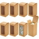 thumbnail image 1 of 20 cajas de regalo con ventana transparente de 2,3 x 2,3 x 4,7 pulgadas, cajas de cartón kraft BurlyWood para repostería, ideales para envolver regalos., 1 of 6