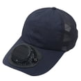 thumbnail image 1 of WEIYLL Sunhats Women Solar Fan Hiking Walking Wide Brim Built In Fan Navy Beach Caps, 1 of 3