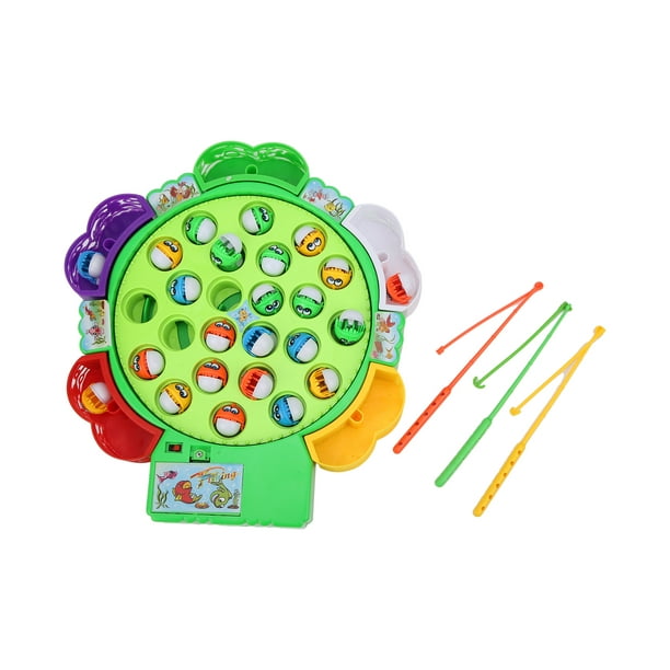 Vgeby Fishing Game Play Set, Electric Rotating Toddler Fishing Game For Kids For Birthday Gift For Christmas Gift 6949 (24 Fish)