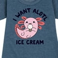 thumbnail image 3 of Instant Message - I Want Alotl Ice Cream - Toddler And Youth Girls Fleece Dress, 3 of 6
