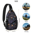 thumbnail image 3 of Space and Galaxy Aesthetic Sling Bag - Lightweight Shoulder Backpack for Travel - Spacious & Organized, 3 of 5