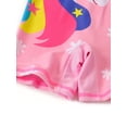 thumbnail image 5 of WIBACKER Girls Cartoon Unicorn Swimsuit Short Sleeve UV Protective Bathing Suit One Piece Swimwear for Kids 2-7 Years, 5 of 8
