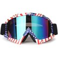 thumbnail image 1 of wonima02 Motorcycle Goggles Dirt Bike ATV Motocross Riding Racing Glasses Windproof Dustproof Scratch Resistant Offroad Goggles(Flag frame+Color lens), 1 of 1