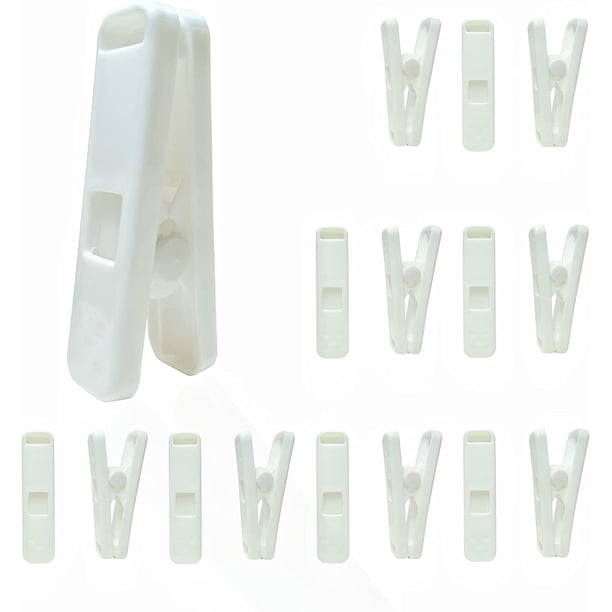 Paquete de 16 pinzas para ropa de plástico resistente, pinzas para ropa para lavandería, clips fuertes, pinzas para ropa antideslizantes, clip para colgar, inoxidable, resistente al viento y al