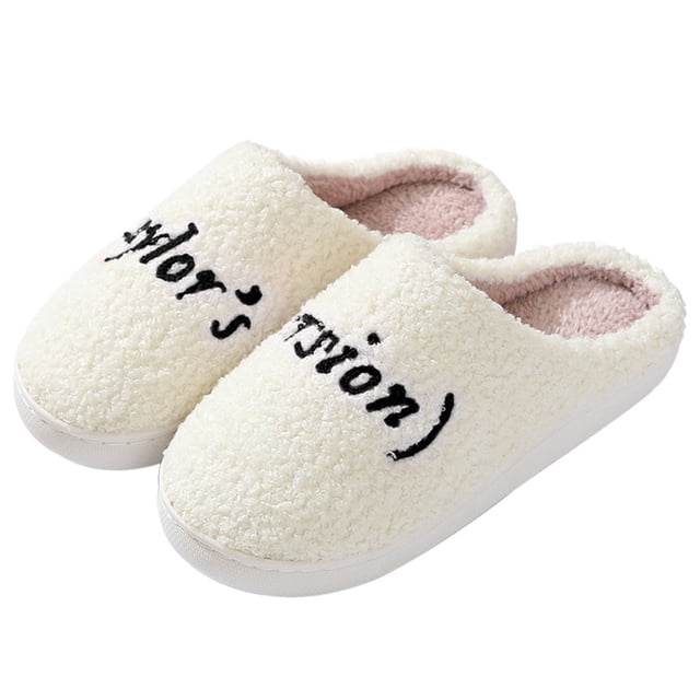Pantuflas de felpa Ygjytge antideslizantes algodón negro inglés 40-41