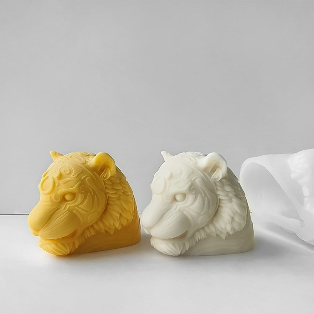 Silicone Mold 3D Head Gypsum Resin Castings Cake Baking for Fondant Chocolate Decorating Tool Head Silicone Gypsum Mold Epoxy Castings Soap Chocolate Cake Baking Tool Table Home Decorations